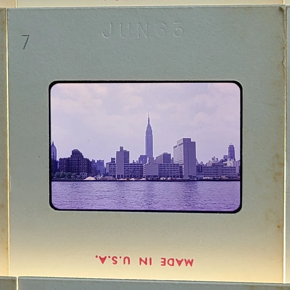 Lot of 27 Kodachrome Slide NYC Skyline Polo Grounds Pan-Am Planes Travel Bermuda